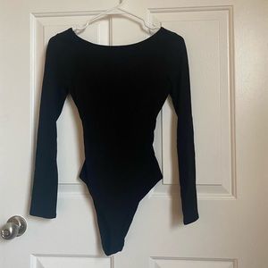Reformation long sleeve black body suit size small